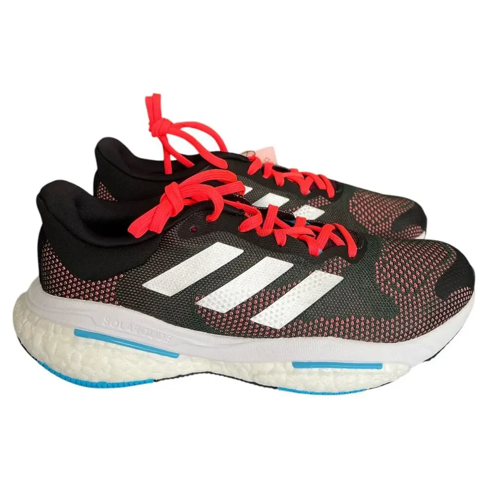 Adidas Solar Glide 5 Knit Upper Boost Midsole Lace Up Sneakers, US8